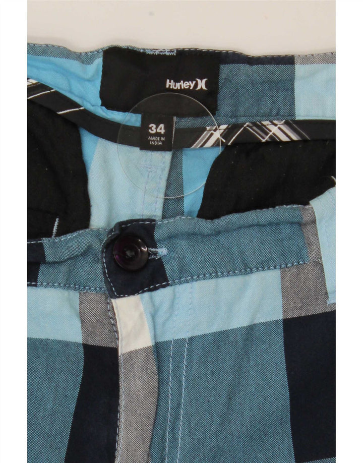 Hurley Mens Chino Shorts W34 Large Multicoloured Check