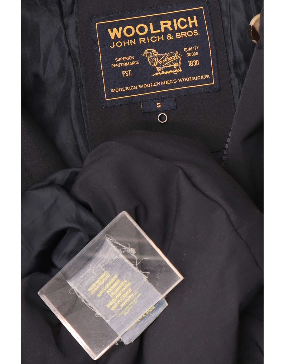 Woolrich Womens Padded Coat UK 10 Small Navy Blue Polyamide