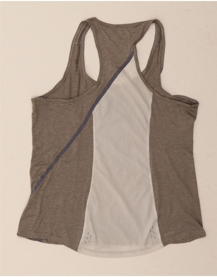 CHAMPION Womens Graphic Vest Top UK 16 Large Grey Colourblock Polyester Vintage Champion and Second-Hand Champion from Messina Hembry 