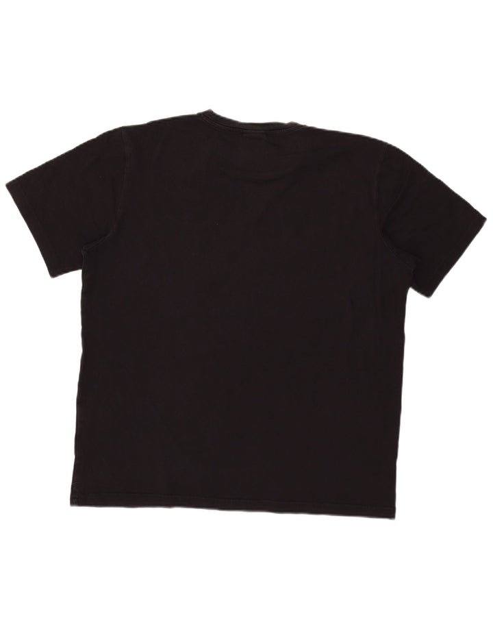 Champion Mens Smiley Graphic T-Shirt Top Large Black