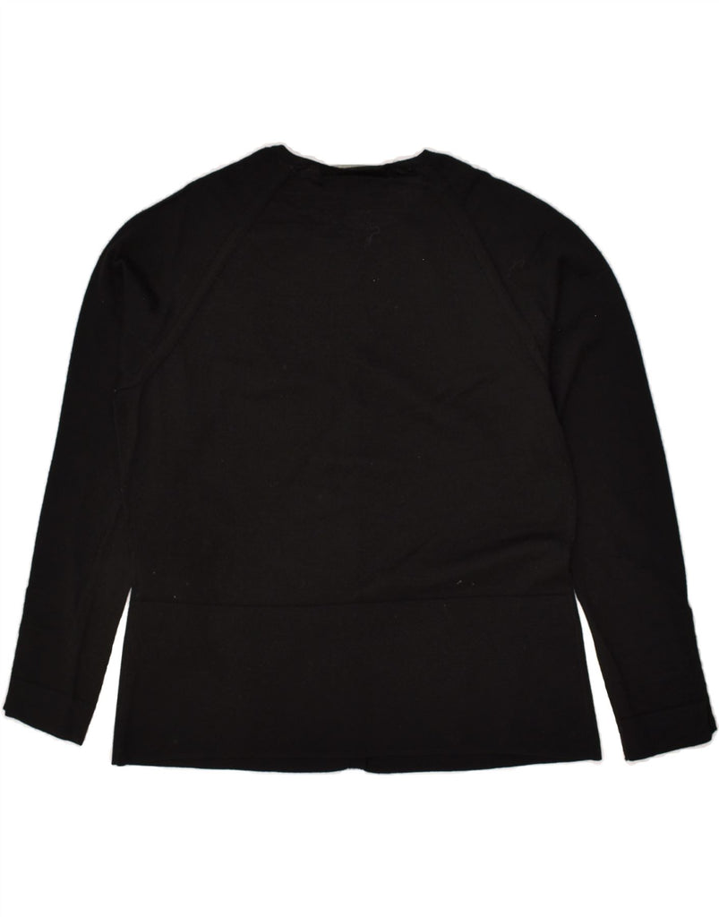 LAURA ASHLEY Womens Cardigan Sweater UK 14 Large Black Wool | Vintage Laura Ashley | Thrift | Second-Hand Laura Ashley | Used Clothing | Messina Hembry 