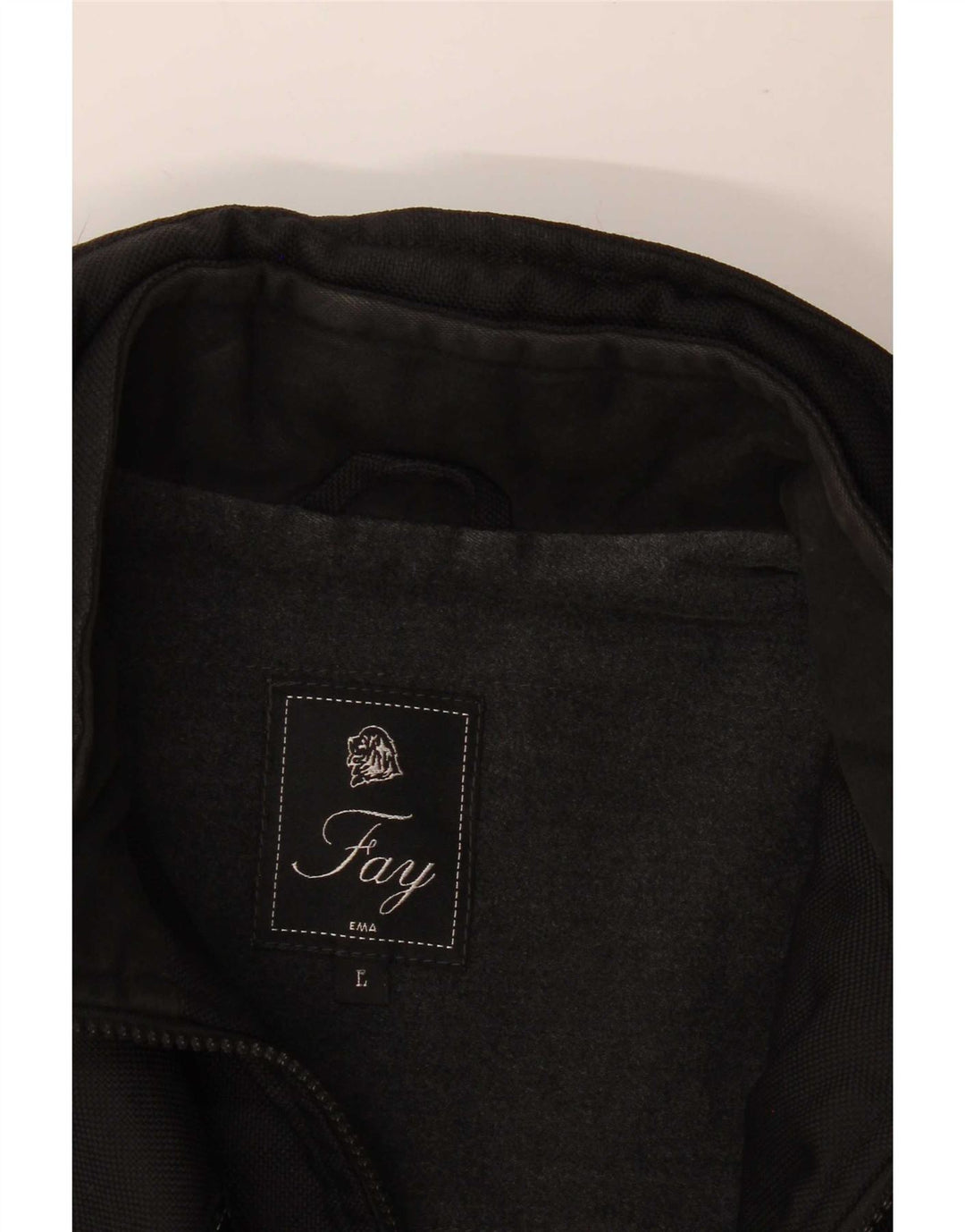 Fay Womens Overcoat UK 16 Large Black