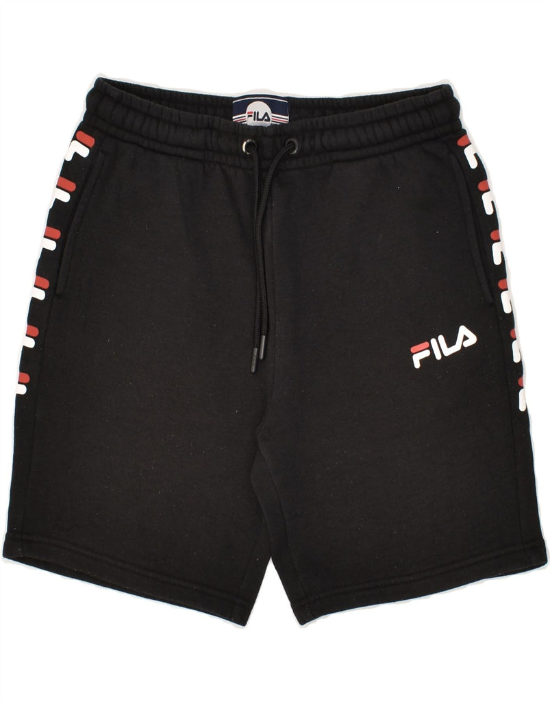 FILA Boys Graphic Sport Shorts 13-14 Years Black Polyester | Vintage Fila | Thrift | Second-Hand Fila | Used Clothing | Messina Hembry 