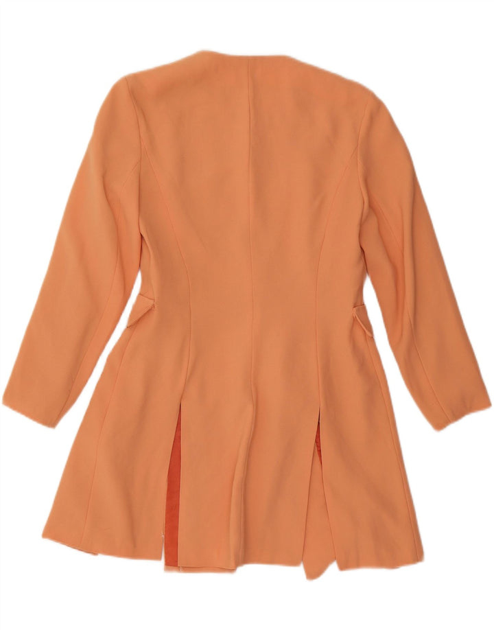 VINTAGE Womens Longline Blazer Jacket UK 10 Small Orange Vintage Vintage and Second-Hand Vintage from Messina Hembry 
