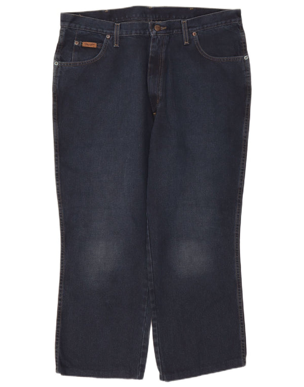 Wrangler Womens Ohio Straight Jeans W38 L27 Navy Blue Cotton