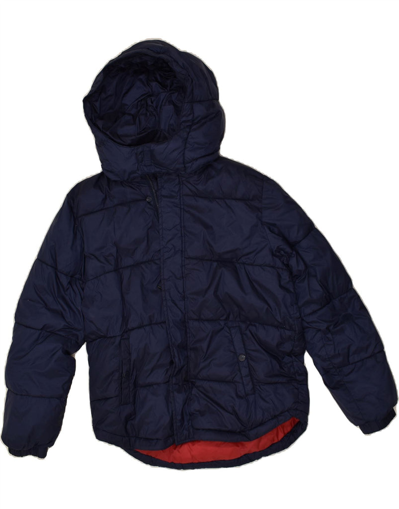 BEST COMPANY Boys Hooded Padded Jacket 13-14 Years Navy Blue Polyester | Vintage Best Company | Thrift | Second-Hand Best Company | Used Clothing | Messina Hembry 