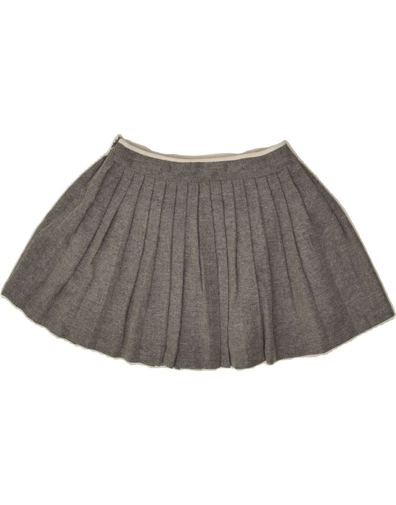 GF FERRE Girls Pleated Skirt 9-10 Years W25 Grey Wool | Vintage GF Ferre | Thrift | Second-Hand GF Ferre | Used Clothing | Messina Hembry 