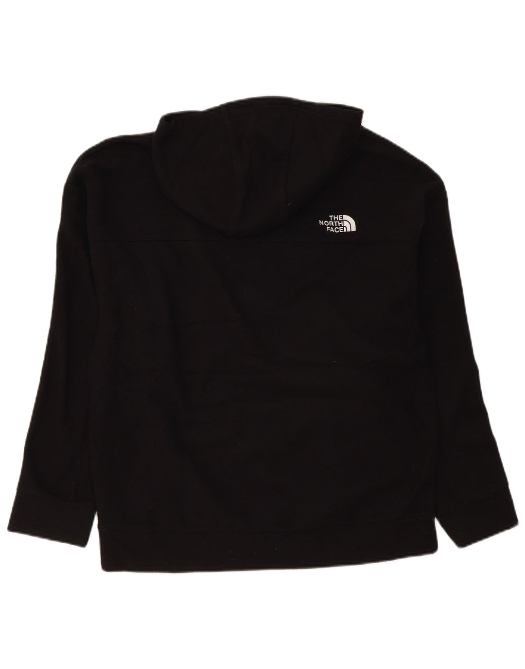The North Face Womens Hoodie Jumper UK 16 Large Black Polyester