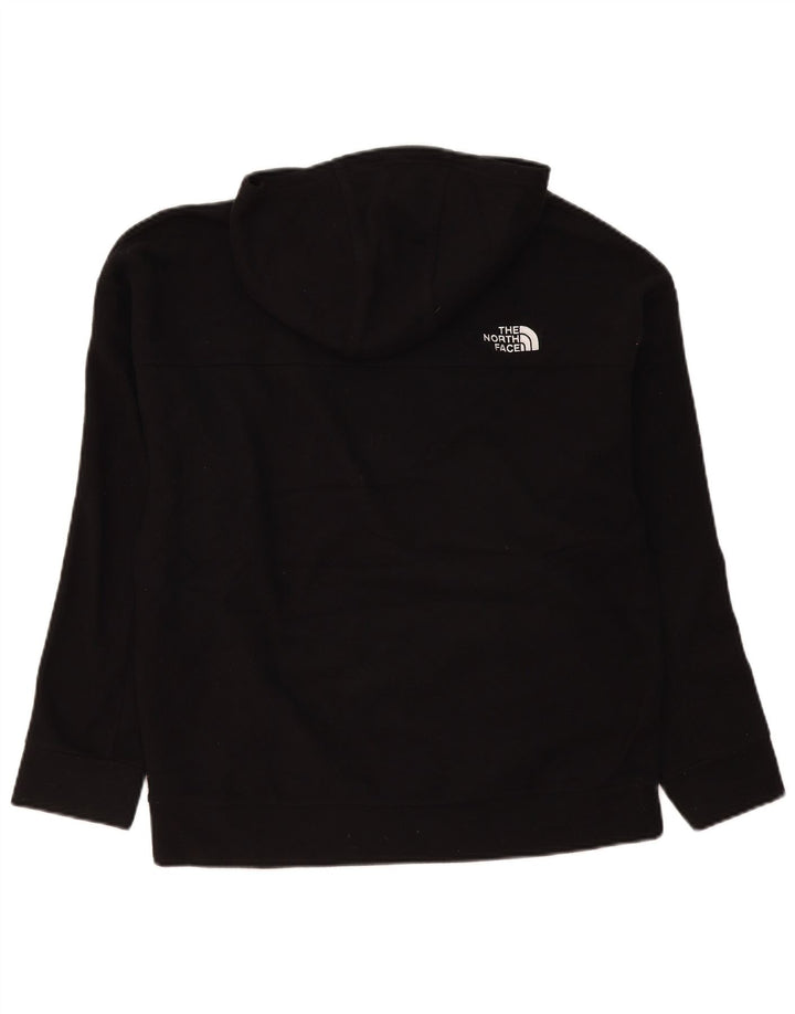 The North Face Womens Hoodie Jumper UK 16 Large Black Polyester