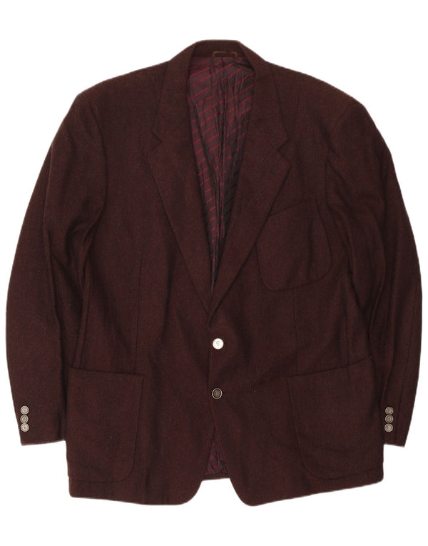 Cerruti 1881 Mens 2 Button Blazer Jacket UK 40 Large Brown Lambswool