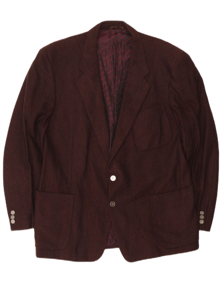 Cerruti 1881 Mens 2 Button Blazer Jacket UK 40 Large Brown Lambswool