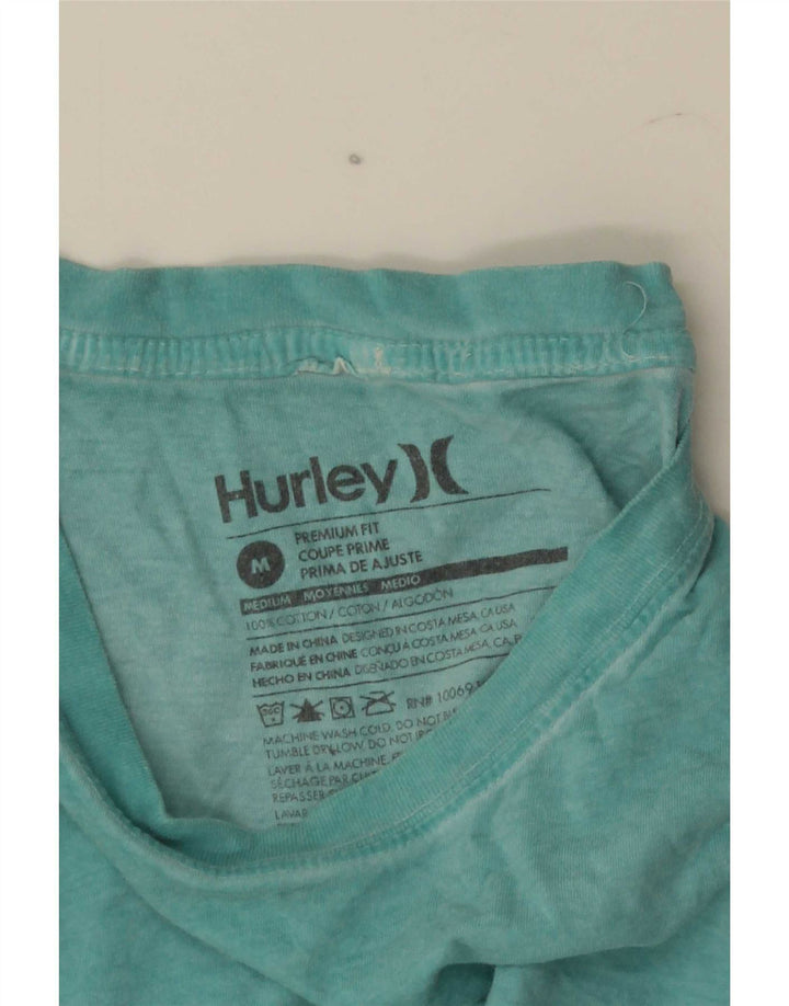 Hurley Mens Premium Fit T-Shirt Top Medium Blue Cotton