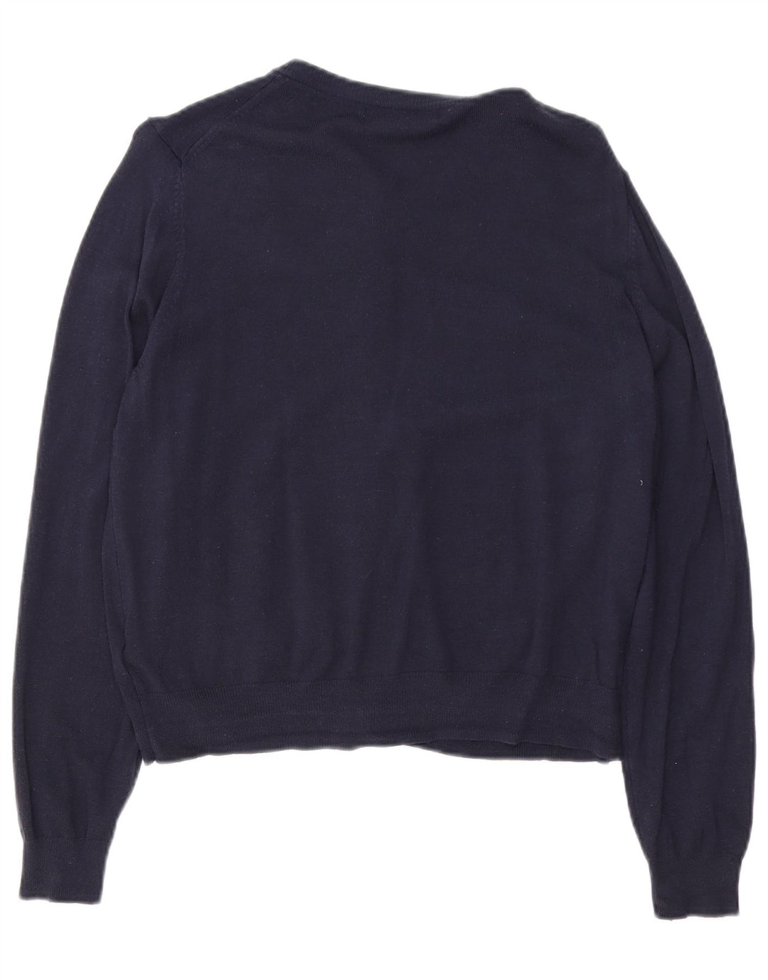 Marks & Spencer Womens Cardigan Sweater UK 16 Large Navy Blue Viscose