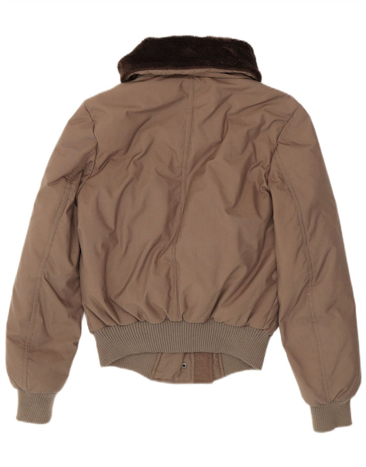 Gas Womens Padded Jacket EU 40 Medium Brown Polyamide