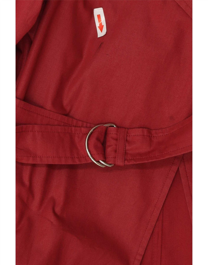 Sealup Womens Trench Coat UK 16 Large Burgundy Polyester