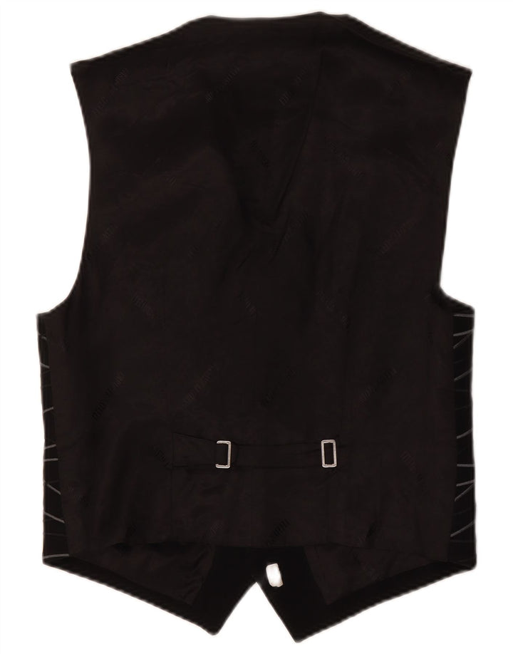 Carlo Pignatelli Mens Waistcoat IT 48 Medium Black Striped Acetate