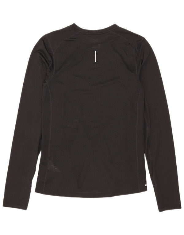 Nike Mens Dri Fit Top Long Sleeve Small Black Polyester