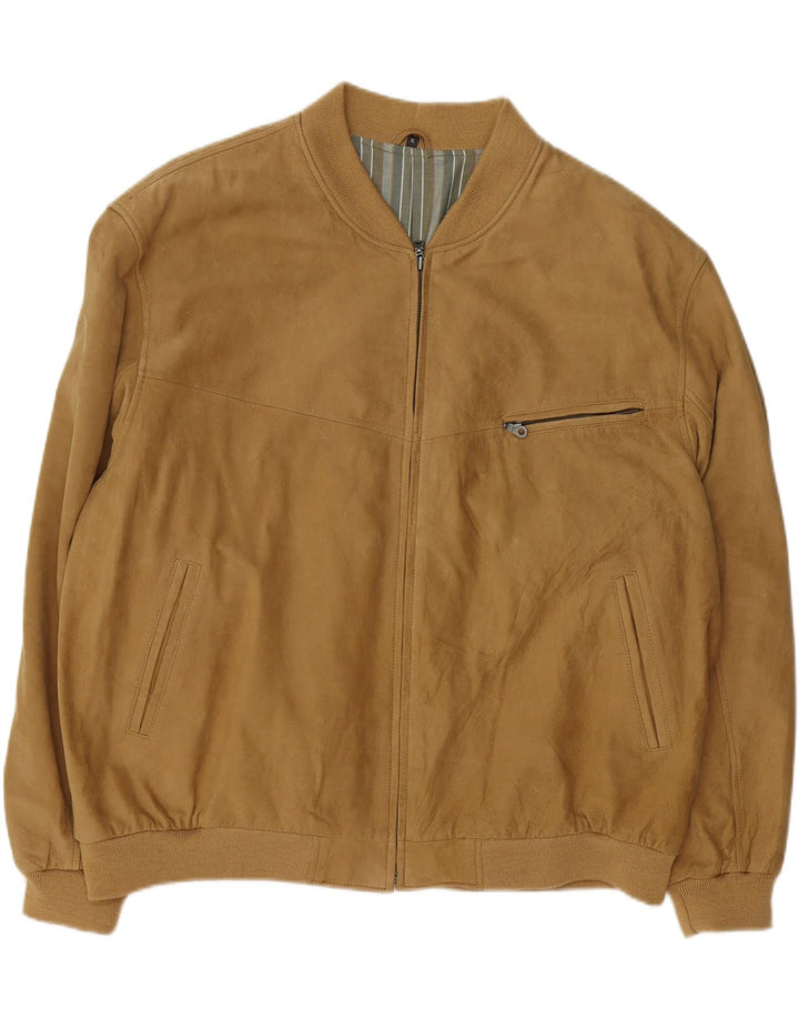 WESTBURY Mens Leather Jacket UK 42 XL Brown Leather Vintage WESTBURY and Second-Hand WESTBURY from Messina Hembry 