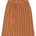 Vintage Womens Pleated Skirt IT 44 Medium W26 Brown Geometric Aztec