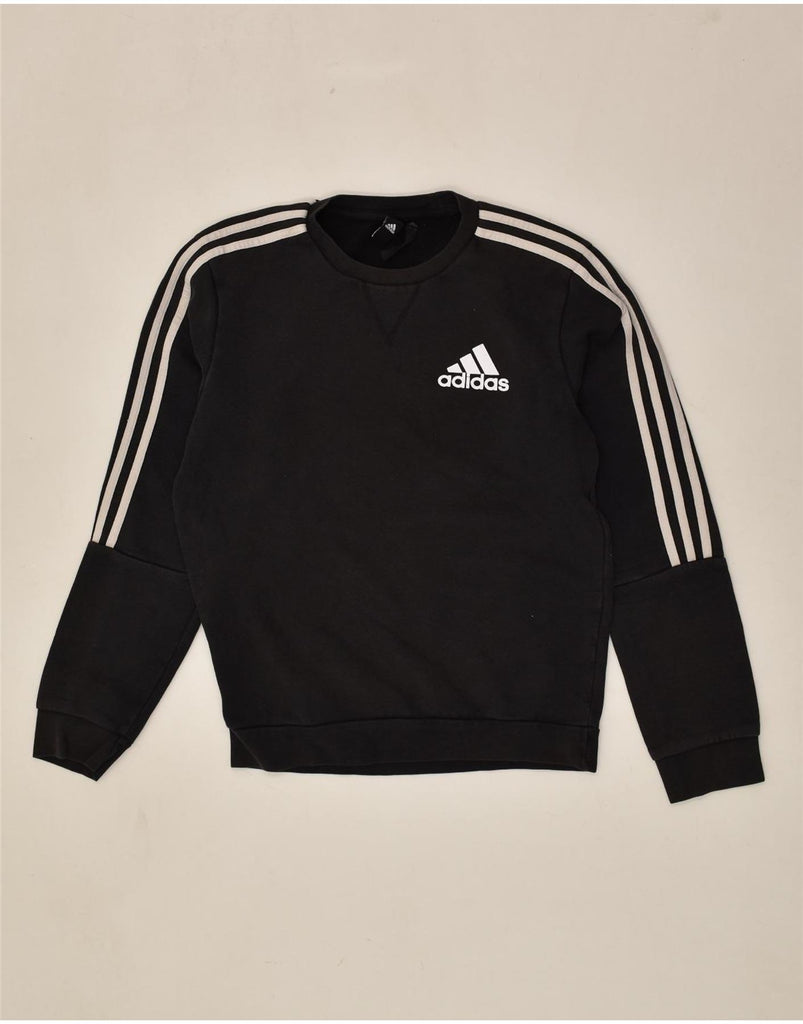 ADIDAS Mens Sweatshirt Jumper Small Black Cotton | Vintage Adidas | Thrift | Second-Hand Adidas | Used Clothing | Messina Hembry 