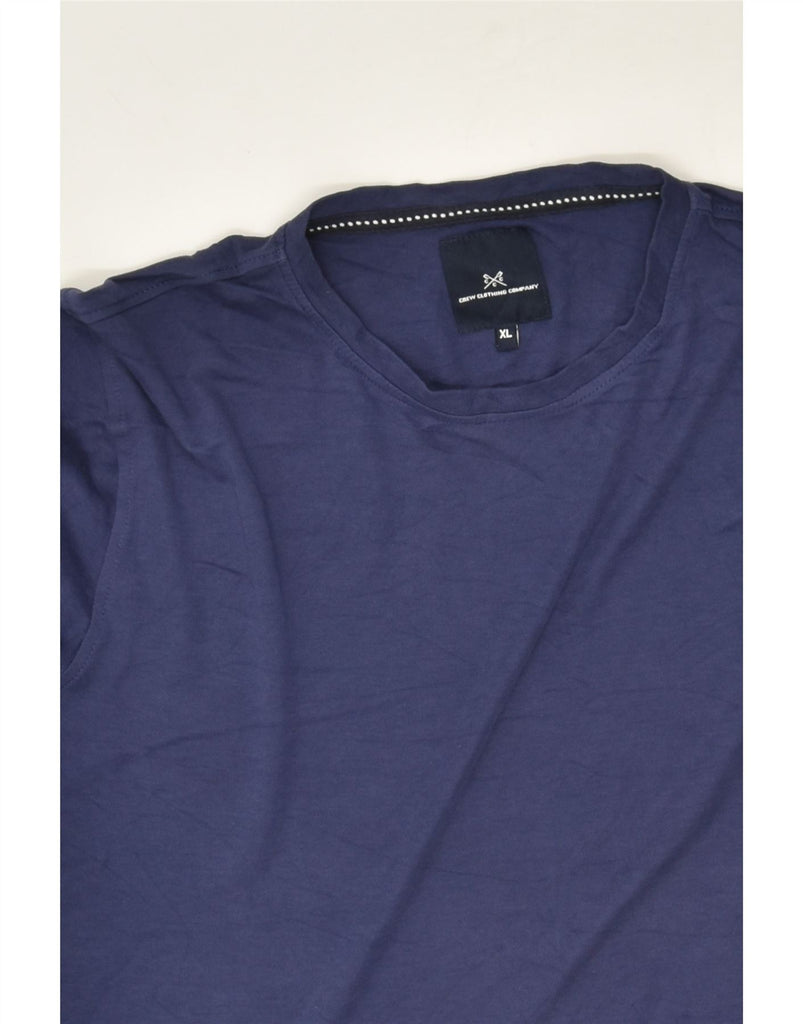 CREW CLOTHING Mens T-Shirt Top XL Navy Blue Cotton | Vintage Crew Clothing | Thrift | Second-Hand Crew Clothing | Used Clothing | Messina Hembry 