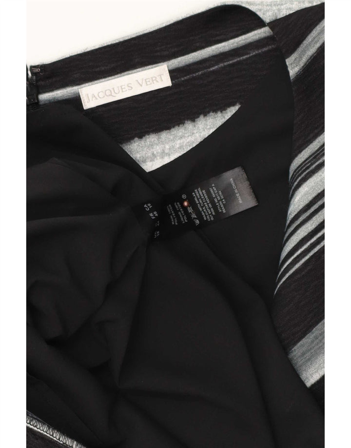 Jaques Vert Womens Sheath Dress UK 18 XL Black Striped Polyester