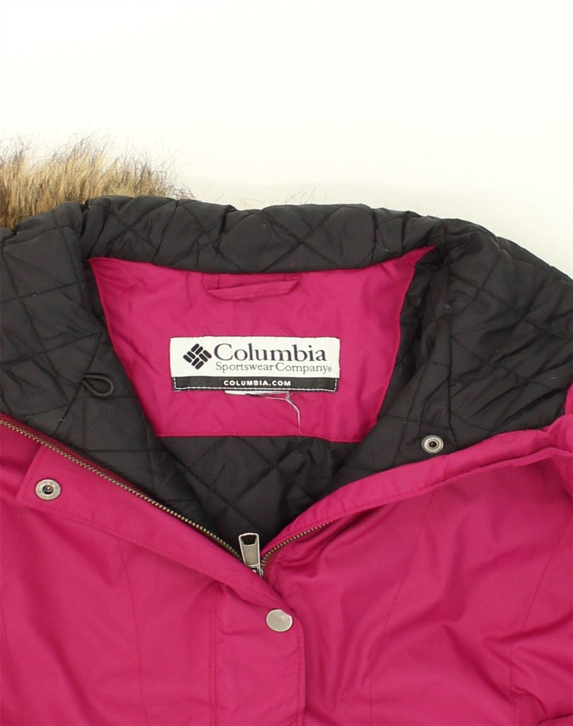 COLUMBIA Womens Parka Jacket UK 18 XL Pink Nylon | Vintage Columbia | Thrift | Second-Hand Columbia | Used Clothing | Messina Hembry 