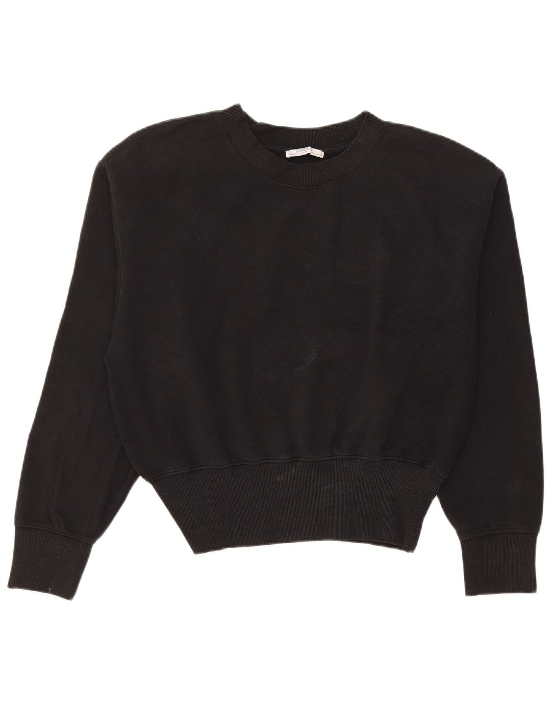 Zara Womens Sweatshirt Jumper UK 16 Large Black