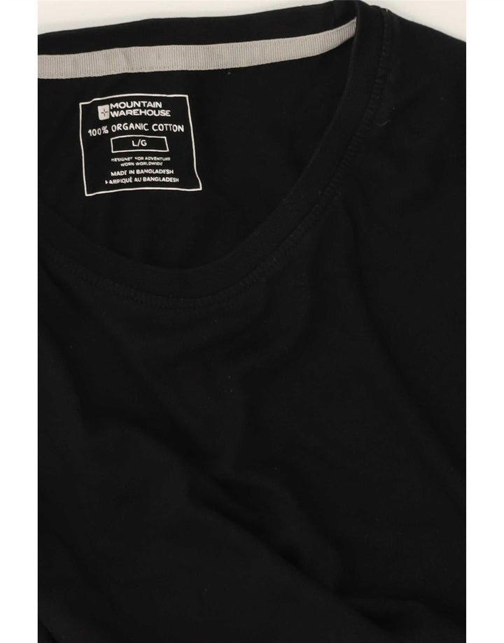 Mountain Warehouse Mens Top Long Sleeve Large Black Cotton