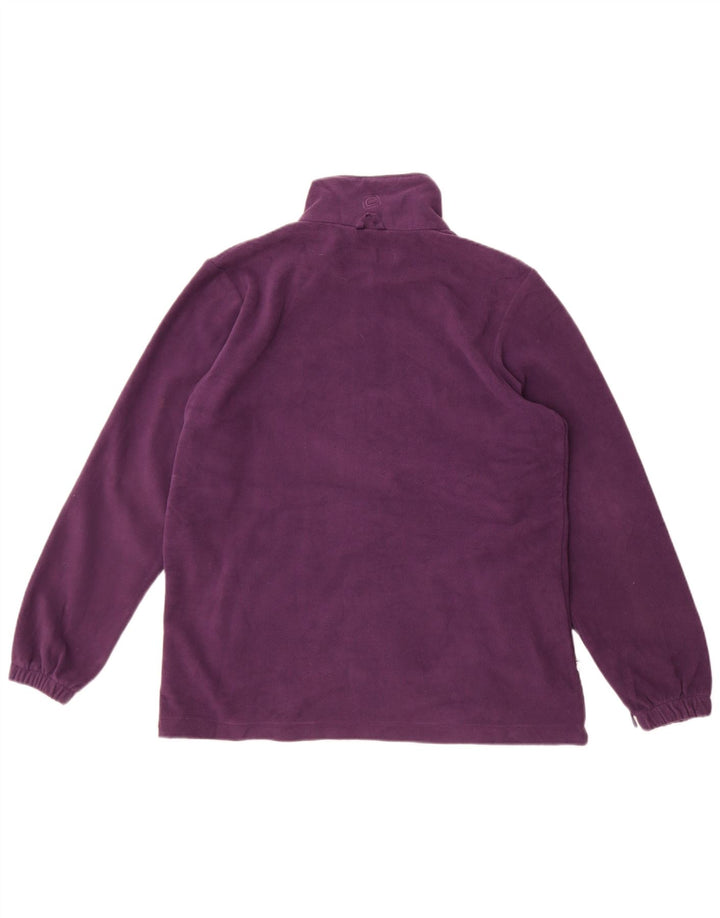 Mountain Essentials Womens Fleece Jacket UK 12 Medium Purple Polyester