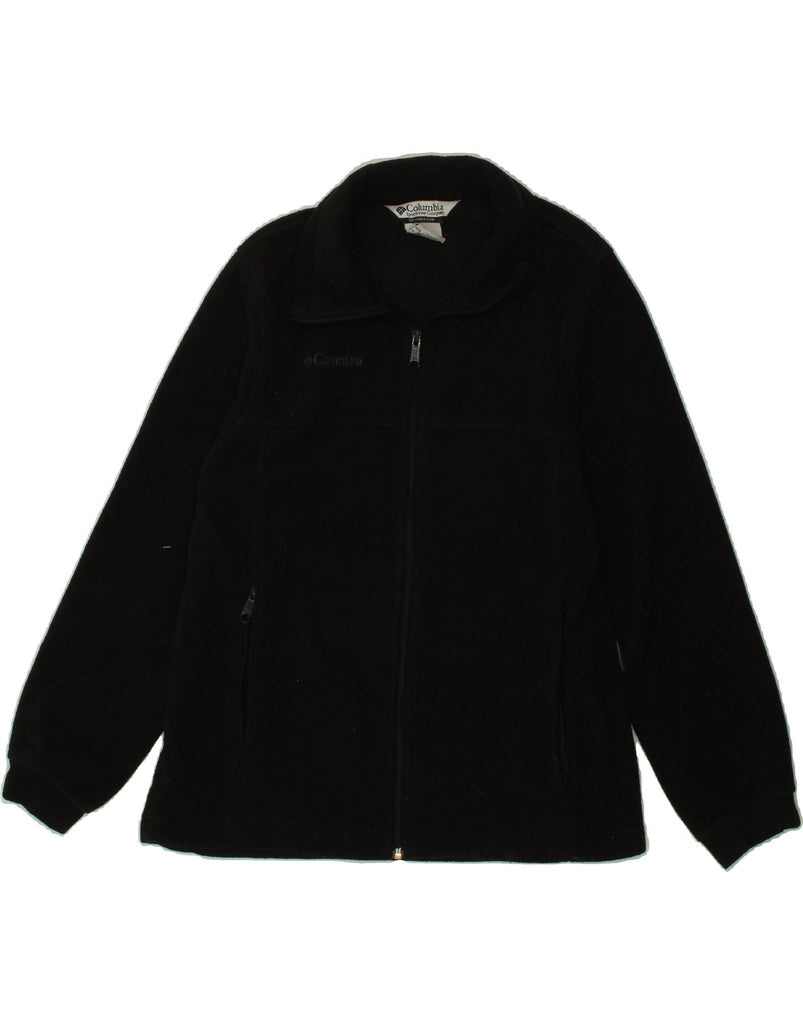 COLUMBIA Boys Fleece Jacket 14-15 Years Black Polyester Vintage Columbia and Second-Hand Columbia from Messina Hembry 