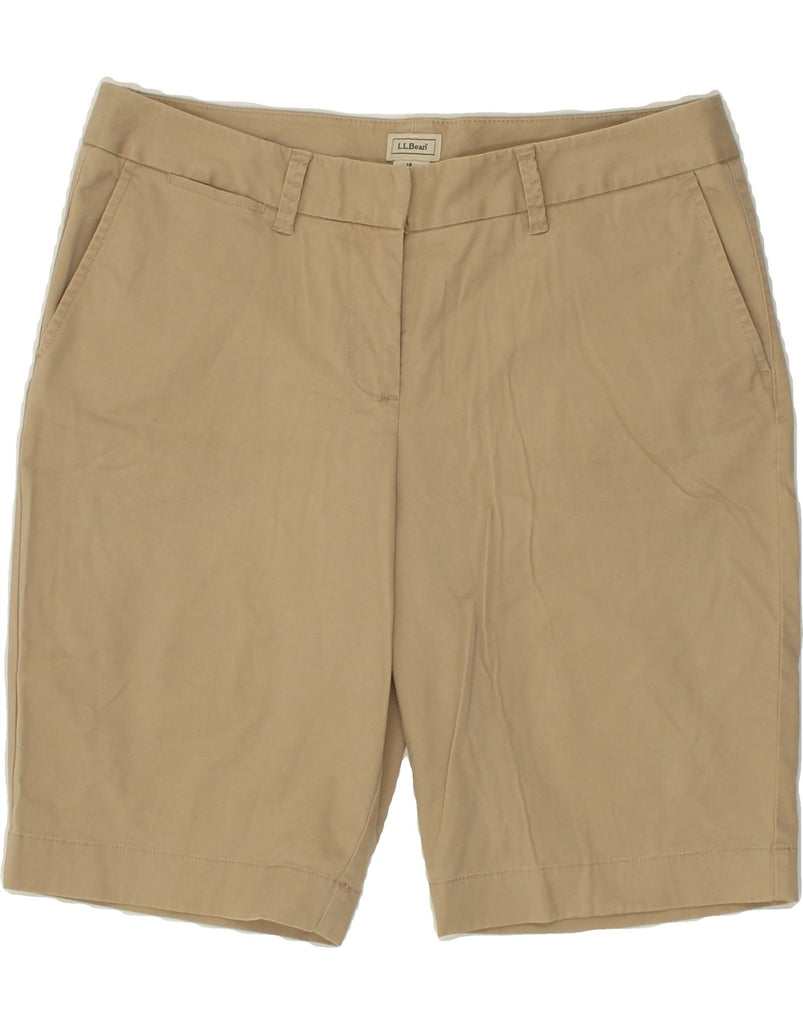 L.L.BEAN Womens Chino Shorts US 14 XL W34 Beige Cotton | Vintage L.L.Bean | Thrift | Second-Hand L.L.Bean | Used Clothing | Messina Hembry 