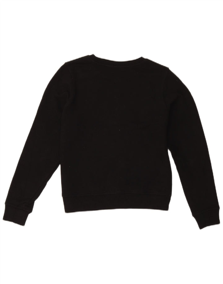 Oasis Womens Sweatshirt Jumper UK 10 Small Black Striped Cotton