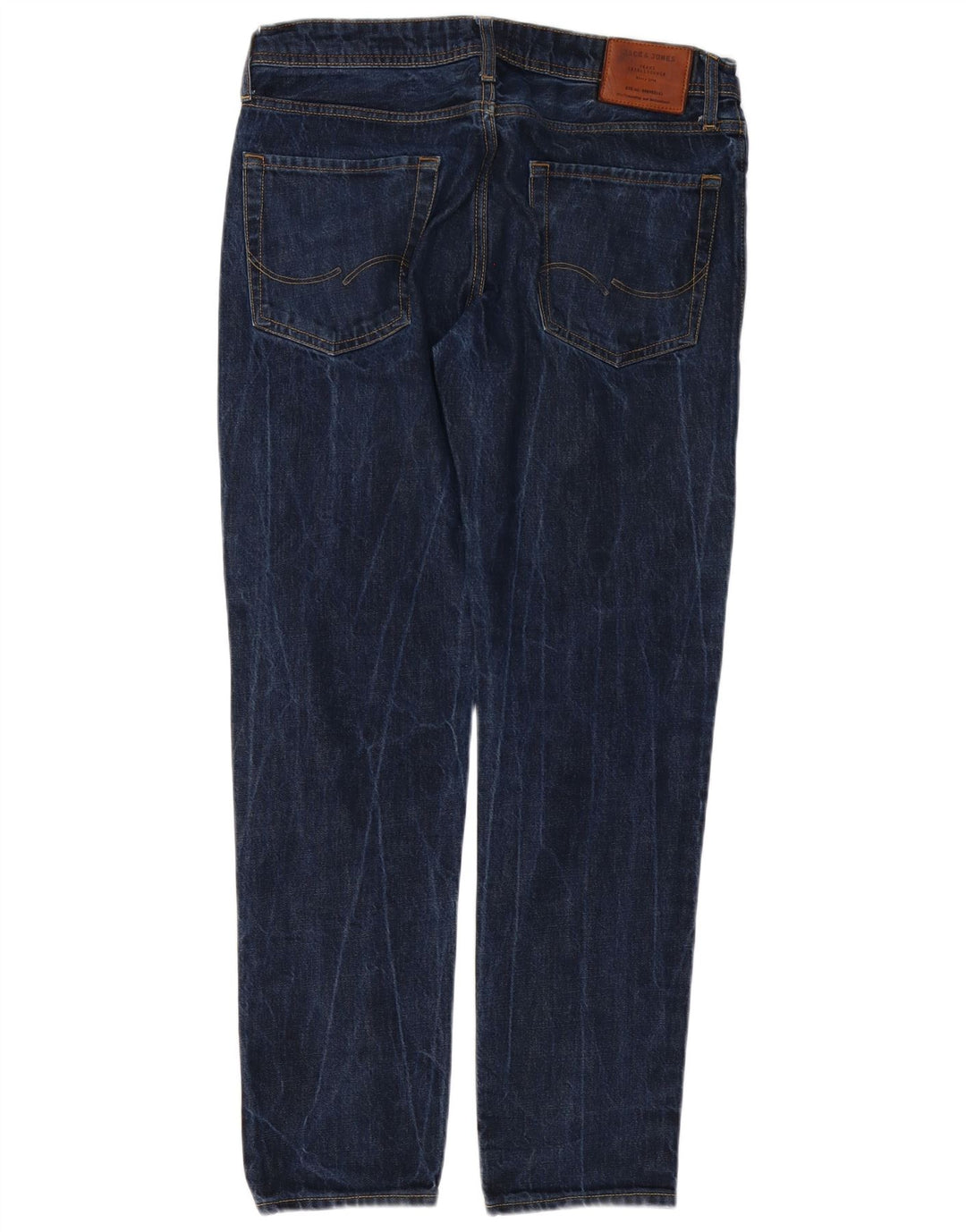 Jack & Jones Mens Slim Jeans W32 L32 Navy Blue Cotton