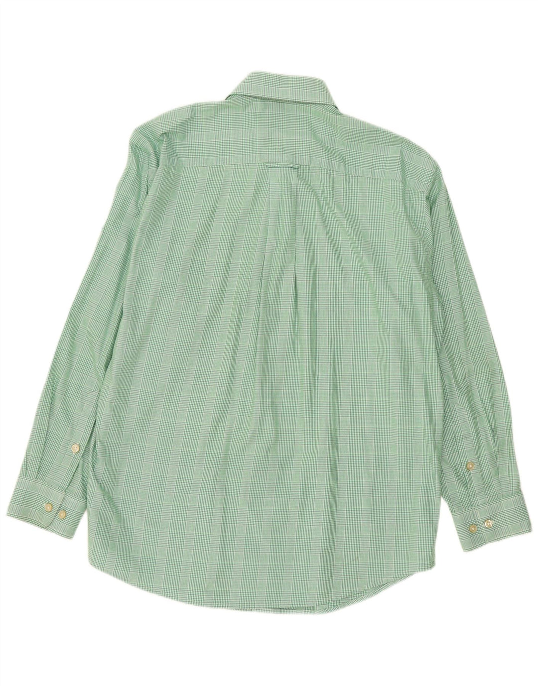 Orvis Mens Flannel Shirt Large Green Check Cotton