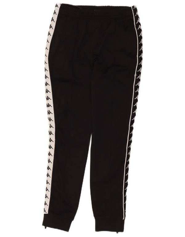 Kappa Womens Tracksuit Trousers Joggers UK 10 Small Black Colourblock