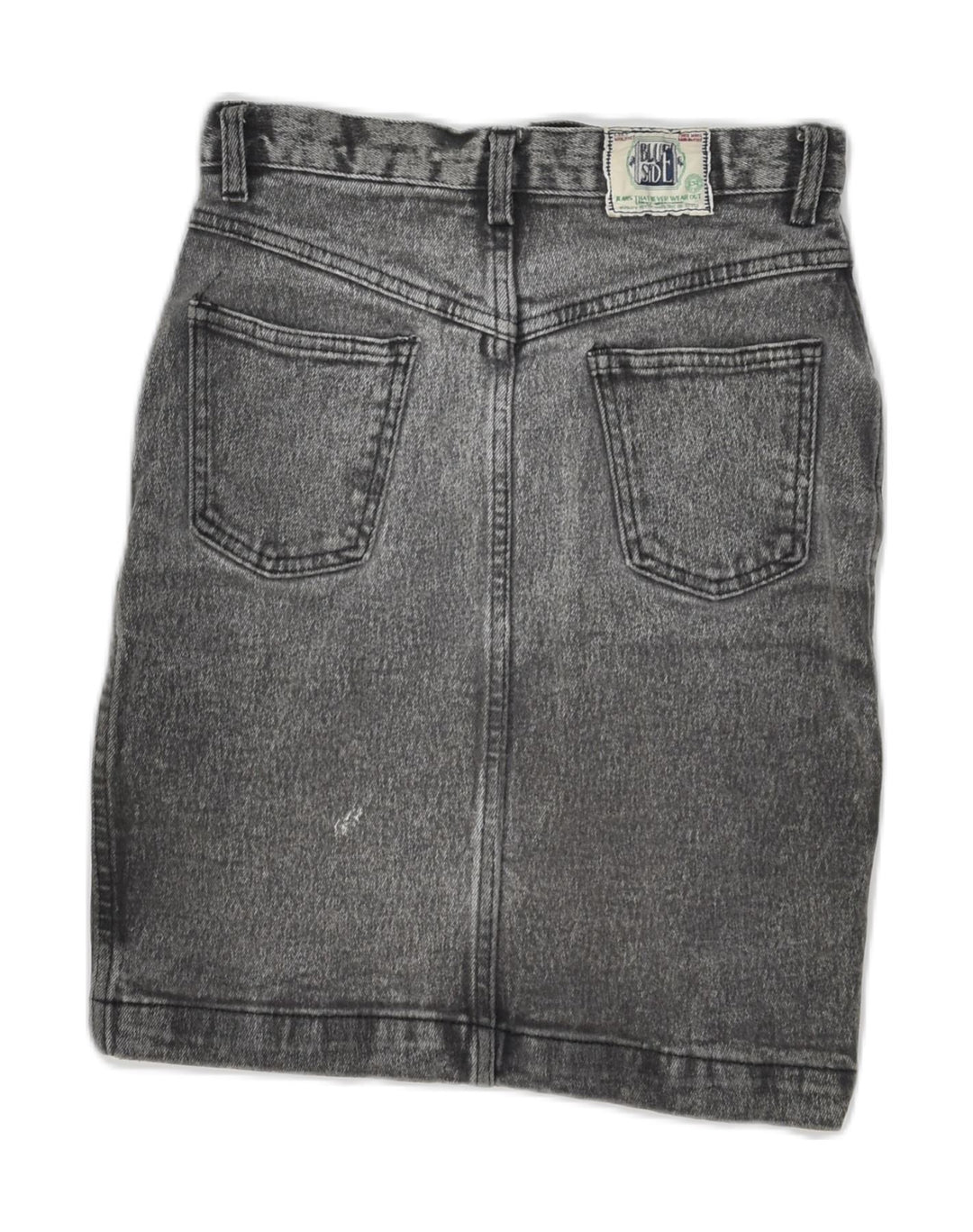 VINTAGE Womens High Waist Denim Skirt IT 42 Medium W24 Grey Cotton | Vintage Vintage | Thrift | Second-Hand Vintage | Used Clothing | Messina Hembry 
