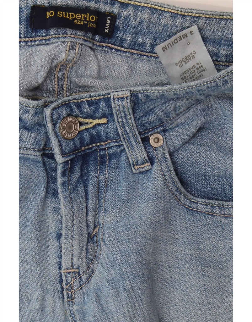 LEVI'S Womens 524 Super Low Skinny Jeans US 3 Small W28 L31 Blue Cotton Vintage Levi's and Second-Hand Levi's from Messina Hembry 