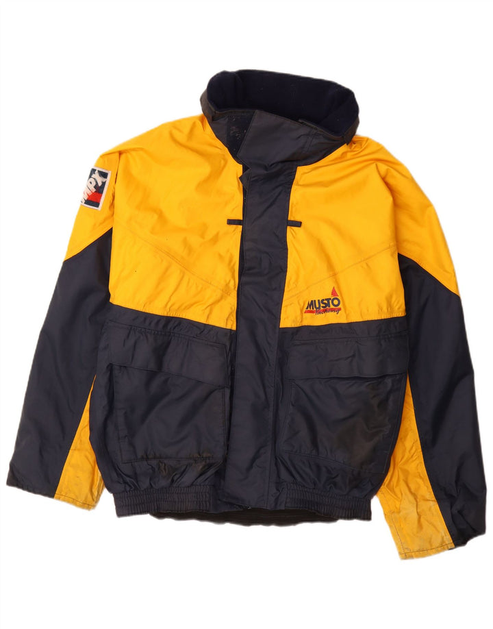 Musto Mens Ski Jacket UK 40 Large Yellow Colourblock Nylon