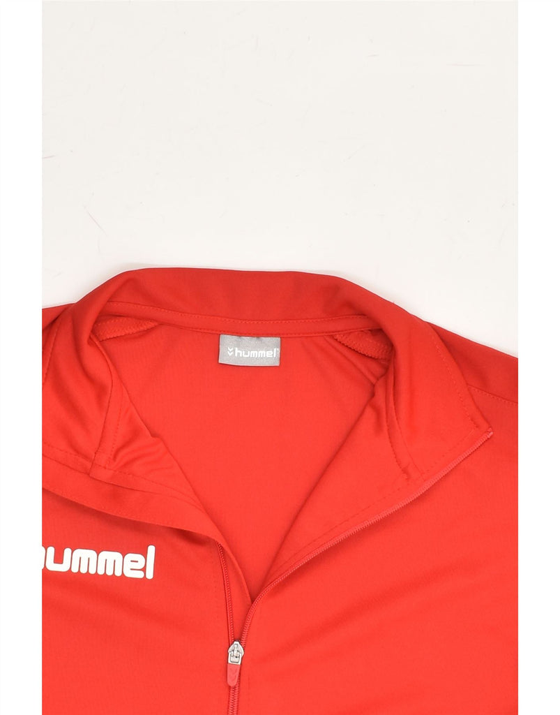 HUMMEL Boys Tracksuit Top Jacket 15-16 Years Red Polyester | Vintage Hummel | Thrift | Second-Hand Hummel | Used Clothing | Messina Hembry 