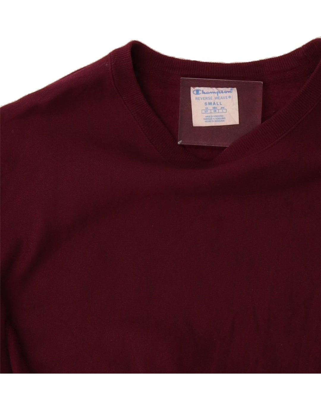 CHAMPION Womens Oversized Sweatshirt Jumper UK 10 Small Burgundy Vintage Champion and Second-Hand Champion from Messina Hembry 