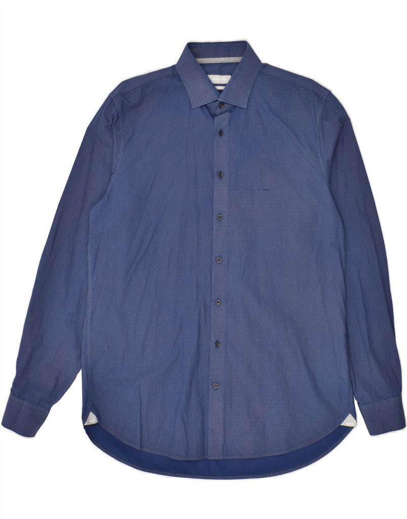 MICHAEL KORS Mens Modern Fit Shirt Size 42 16 1/2 Large Navy Blue Spotted Vintage Michael Kors and Second-Hand Michael Kors from Messina Hembry 