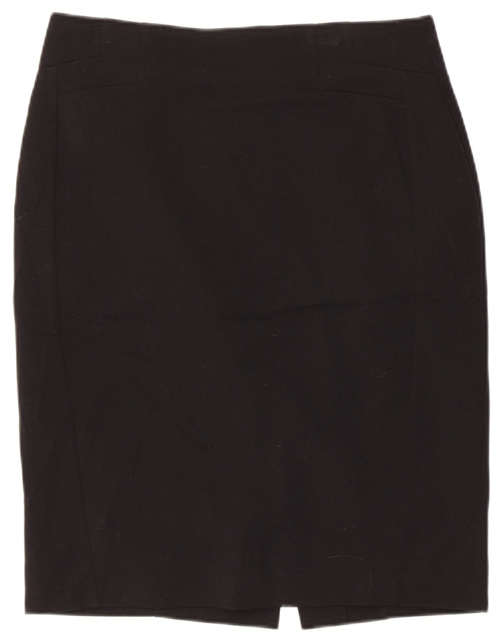 Marks & Spencer Womens Pencil Skirt UK 12 Medium W32  Black Polyester