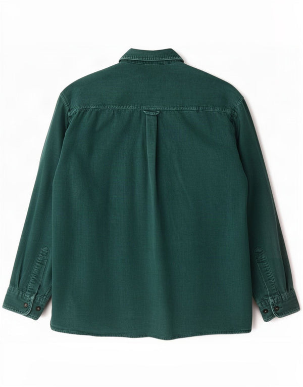 Cajun Mens Corduroy Shirt XL Green Cotton