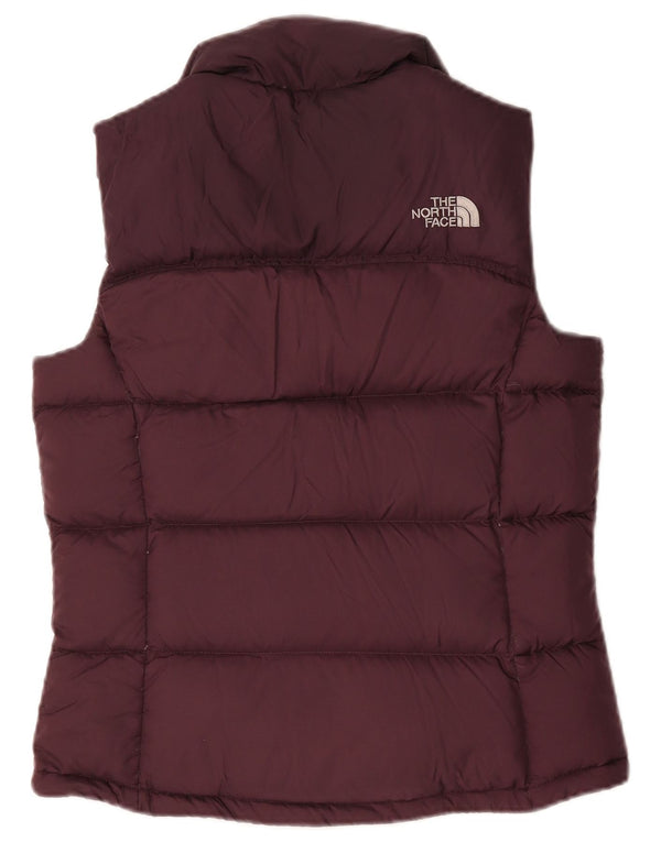 The North Face Womens Oversized Padded Gilet UK 10 Small Burgundy Polyester