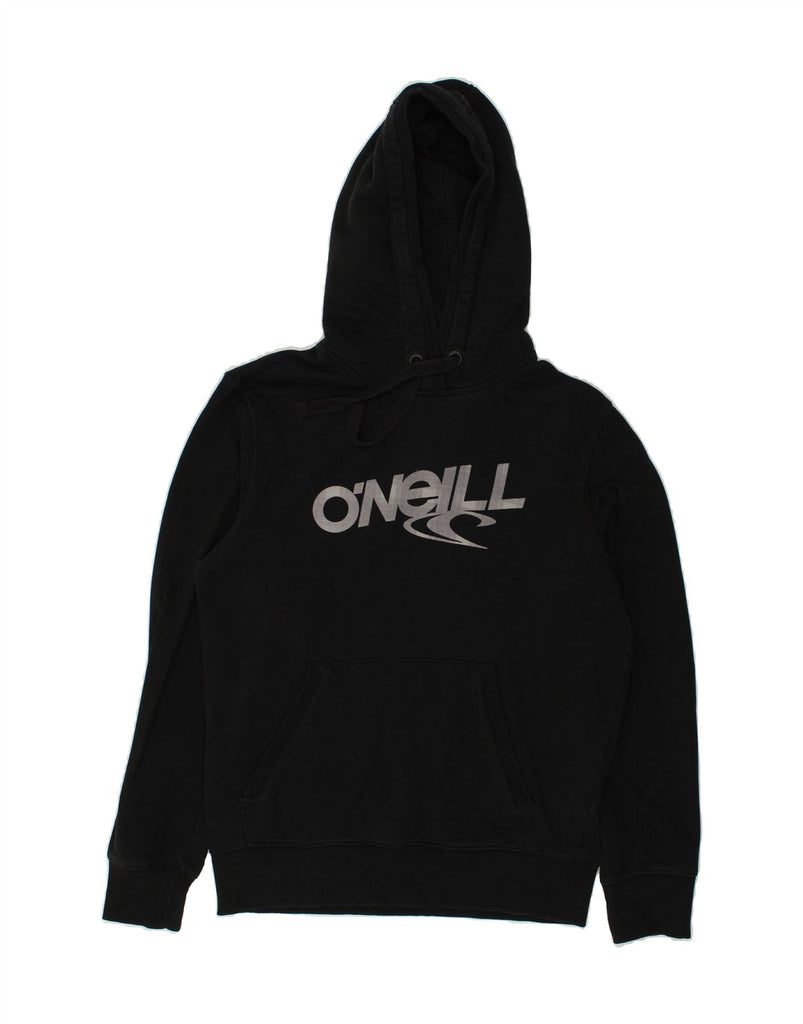 O'NEILL Mens Graphic Hoodie Jumper Medium Black Cotton | Vintage O'Neill | Thrift | Second-Hand O'Neill | Used Clothing | Messina Hembry 