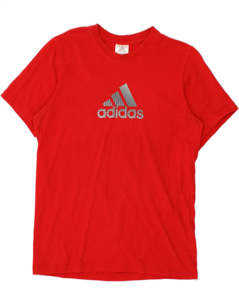 ADIDAS Mens Graphic T-Shirt Top UK 40/42 Medium Red Cotton Vintage Adidas and Second-Hand Adidas from Messina Hembry 