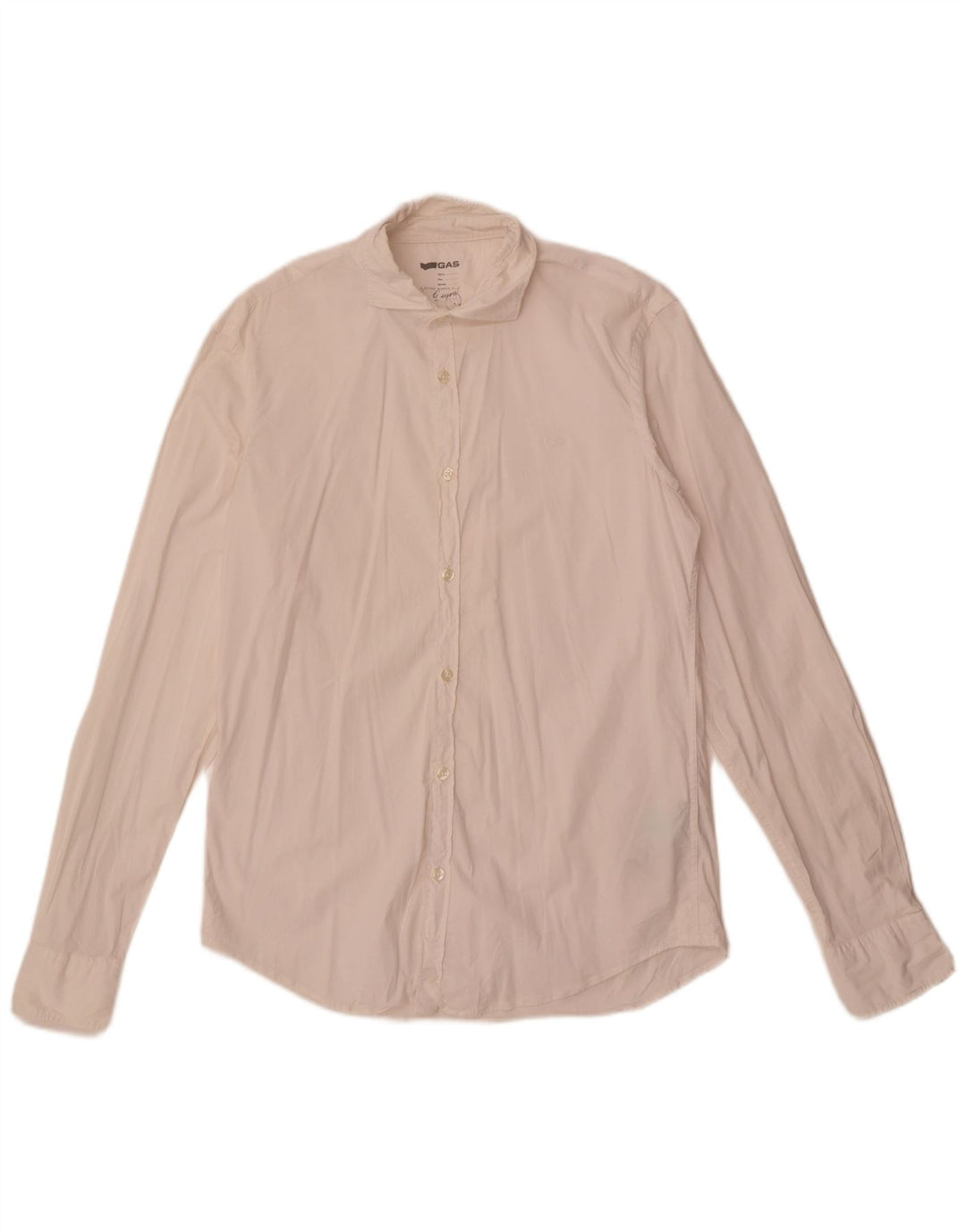 Gas Mens Shirt Large White Cotton