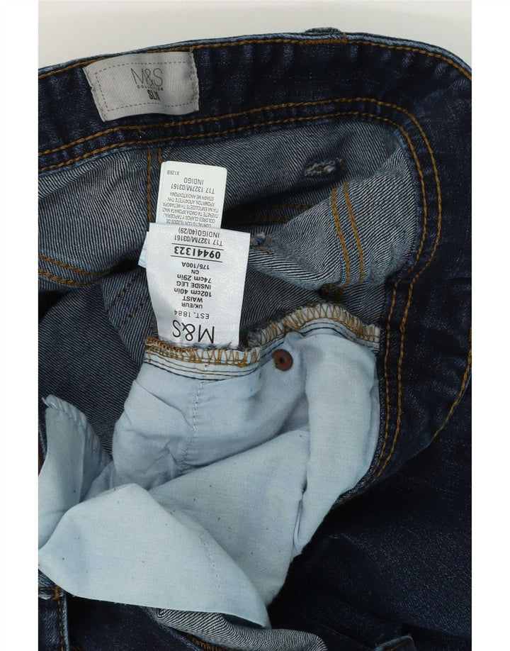 Marks & Spencer Mens Slim Jeans W40 L29 Navy Blue Cotton