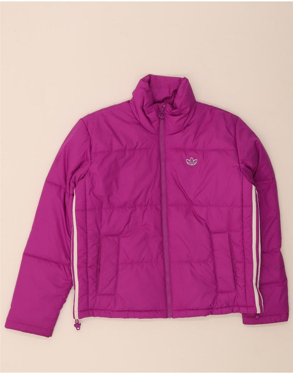 Adidas Womens Oversized Padded Jacket UK 10 Small Purple Polyester